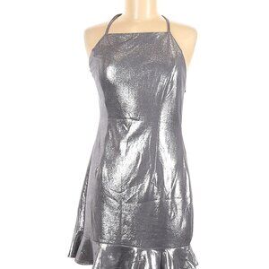 Revolve About Us Gray/Silver Cocktail Mini Dress